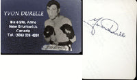 DURELLE, YVON SIGNED BUSINESS CARD