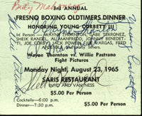 OLDTIMERS SIGNED DINNER TICKET (RITCHIE, CORBETT III)