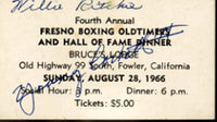 FRESNO DINNER TICKET (SIGNED BY CORBETT III, RITCHIE)