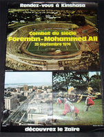 ALI, MUHAMMAD-GEORGE FOREMAN TRAVEL POSTER (1974)
