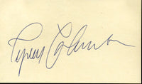 JOHANSSON, INGEMAR SIGNED INDEX CARD