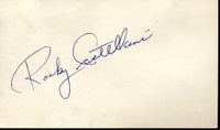 CASTELLANI, ROCKY SIGNED INDEX CARD