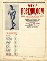 ROSENBLOOM, MAXIE PROMOTIONAL FLYER (1930'S)