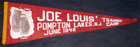 LOUIS, JOE TRAINING CAMP PENNANT (1948)