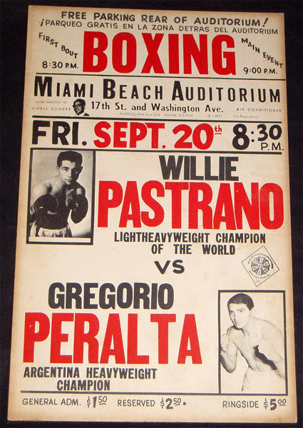 PASTRANO, WILLIE-GREGORIO PERALTA ON SITE POSTER (1963)