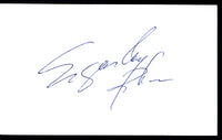 ROBINSON, SUGAR RAY SIGNED INDEX CARD