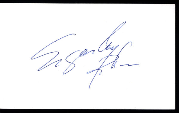 ROBINSON, SUGAR RAY SIGNED INDEX CARD