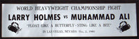 ALI, MUHAMMAD-LARRY HOLMES BUMPER STICKER (1980)
