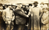 JOHNSON, JACK & JOHN L. SULLIVAN REAL PHOTO POSTCARD (1910)