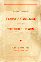 CORBETT III, YOUNG-JOE BERNAL OFFICIAL PROGRAM (1936)