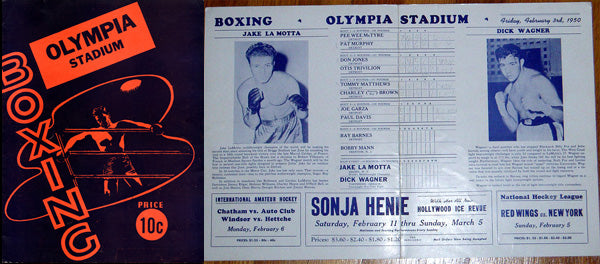 LAMOTTA, JAKE-DICK WAGNER OFFICIAL PROGRAM (1950)