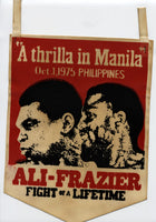 ALI, MUHAMMAD-JOE FRAZIER III SOUVENIR PENNANT (1975)