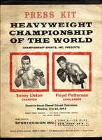 LISTON, SONNY-FLOYD PATTERSON II PRESS KIT (1963)