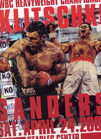 KLITSCHKO, VITALI-CORRIE SANDERS OFFICIAL PROGRAM (2004)