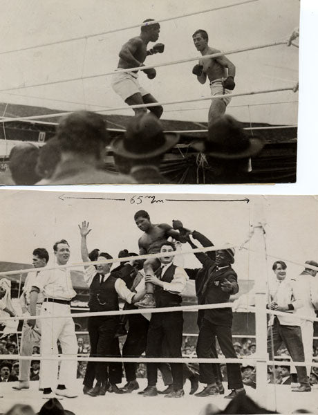 CARPENTIER, GEORGES-BATTLING SIKI ORIGINAL ANTIQUE PHOTOS (1922-2)