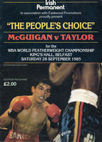 MCGUIGAN, BARRY-BERNARD TAYLOR OFFICIAL PROGRAM (1985)