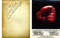 CHAVEZ, JULIO CESAR-RODOLFO AGUILAR SIGNED PRESS KIT (1988-SIGNED BY EVANDER HOLYFIELD & CHAVEZ)