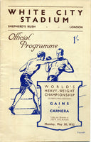 CARNERA, PRIMO-LARRY GAINS OFFICIAL PROGRAM (1932)