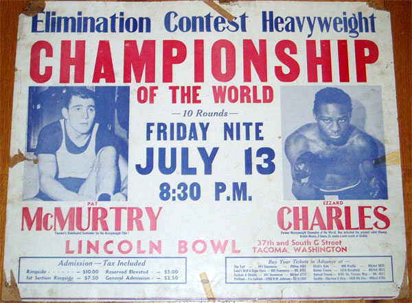 CHARLES, EZZARD-PAT MCMURTRY ON SITE POSTER (1956)