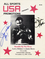 HOLMES, LARRY-JAMIE HOWE OFFICIAL PROGRAM (1991-SIGNED BY BOTH)
