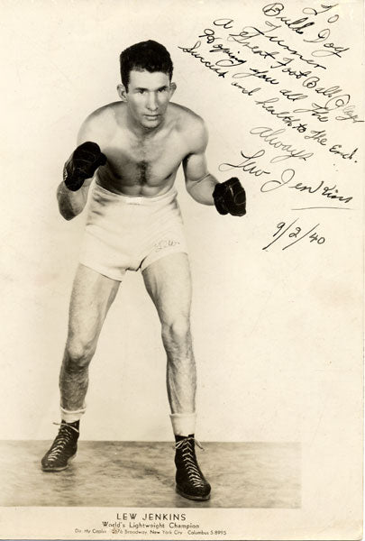 JENKINS, LEW SIGNED PHOTO (AS CHAMPION)