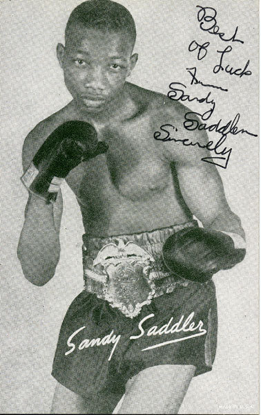 SADDLER, SANDY VINTAGE SIGNED EXHIBIT CARD