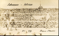 JOHNSON, JACK-JAMES JEFFRIES REAL PHOTO POSTCARD (1910)