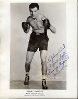 ANGOTT, SAMMY SIGNED PHOTO (TO FIGHTER JOHNNY OBECK)