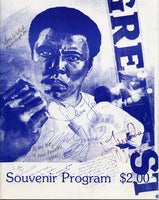 ALI, MUHAMMAD-DAVE SEMENKO EXHIBITION OFFICIAL PROGRAM (1983-SIGNED BY BOTH FIGHTERS)