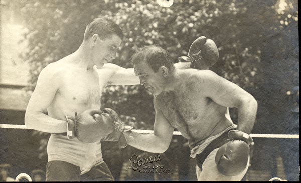 JEFFRIES, JAMES J. & JAMES J. CORBETT ORIGINAL ANTIQUE PHOTO (1910)