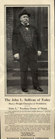 SULLIVAN, JOHN L. ORIGINAL TEMPERANCE BROADSIDE (1914)