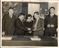 BRADDOCK, GOULD & LAGUARDIA ORIGINAL WIRE PHOTO (1935)