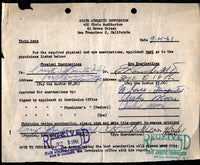MOORE, ARCHIE SIGNED EYE EXAM (1961)