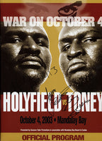 HOLYFIELD, EVANDER-JAMES TONEY SIGNED OFFICIAL PROGRAM (2003-SIGNED BY BOTH)