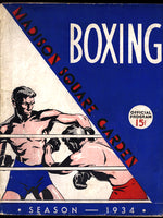 ROSS, BARNEY-JIMMY MCLARNIN OFFICIAL PROGRAM (1934)