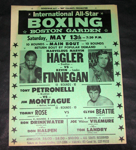 HAGLER, MARVIN-KEVIN FINNEGAN ON SITE POSTER (1978)