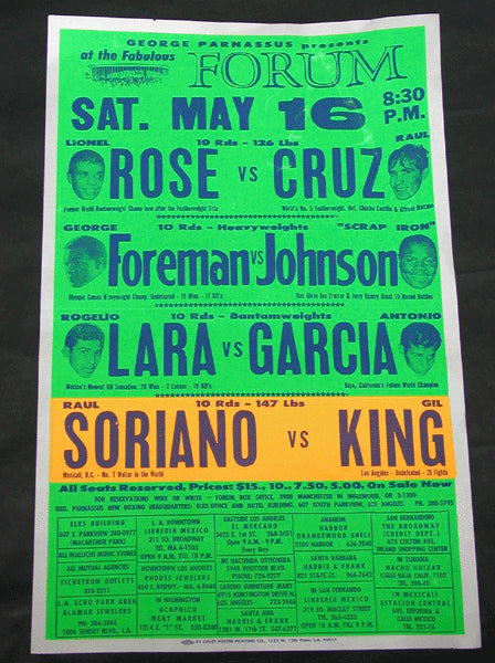 FOREMAN, GEORGE-GEORGE "SCRAP IRON" JOHNSON ON SITE POSTER (1970)