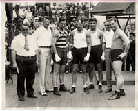 SHARKEY, JACK TRAINING WIRE PHOTO (1932-SCHMELING FIGHT)