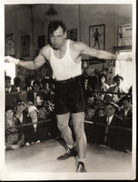 SHARKEY, JACK TRAINING WIRE PHOTO (1932-SCHMELING FIGHT)