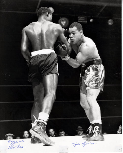 LOUIS, JOE-EZZARD CHARLES WIRE PHOTO (1950)