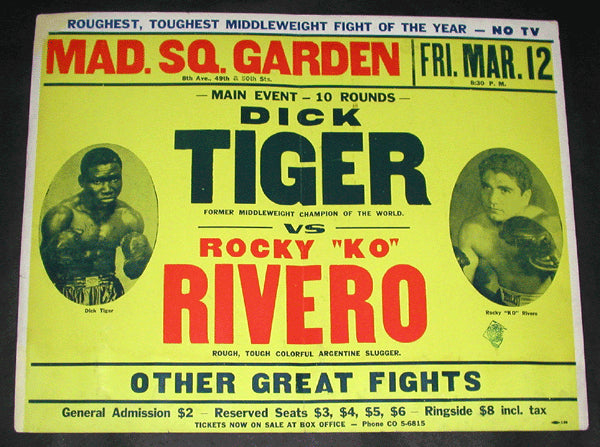 TIGER, DICK-ROCKY RIVERO ON SITE POSTER (1965)