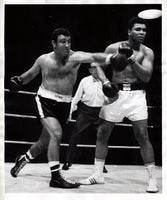 ALI, MUHAMMAD-ROCKY MARCIANO FICTIONAL FIGHT WIRE PHOTO (1970)