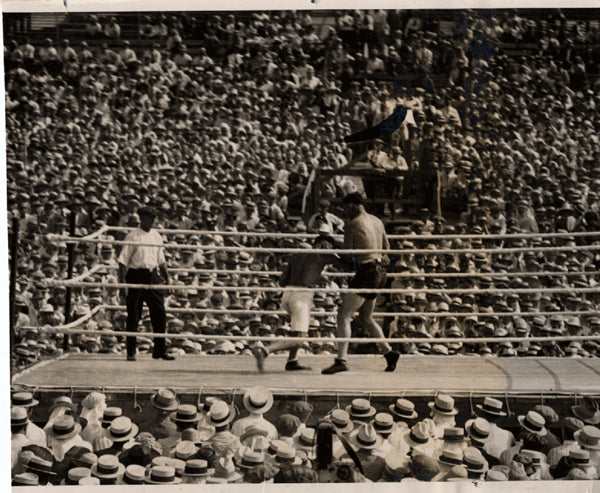 DEMPSEY, JACK-JESS WILLARD ORIGINAL WIRE PHOTO (1919)