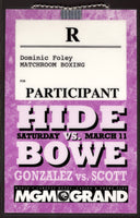 BOWE, RIDDICK-HERBIE HIDE PARTICIPANT CREDENTIAL (1995)