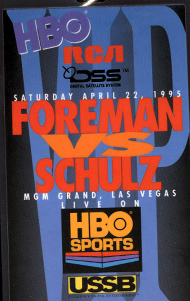 FOREMAN, GEORGE-AXEL SCHULZ CREDENTIAL (1995)