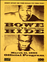 BOWE, RIDDICK-HERBIE HIDE OFFICIAL PROGRAM (1995)