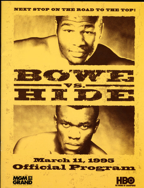 BOWE, RIDDICK-HERBIE HIDE OFFICIAL PROGRAM (1995)