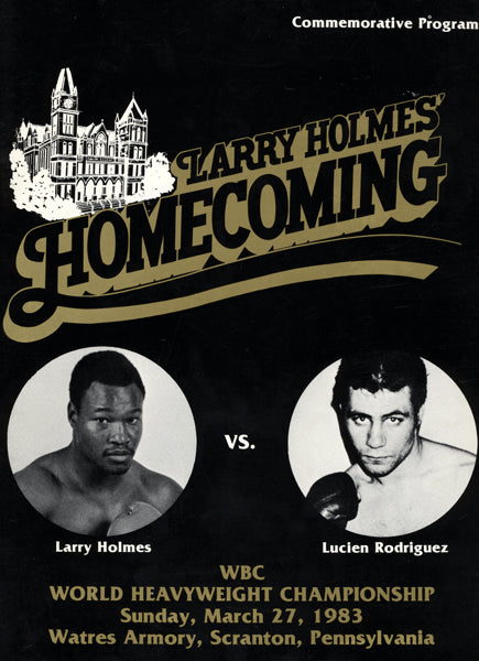 HOLMES, LARRY-LUCIEN RODRIGUEZ OFFICIAL PROGRAM (1983)