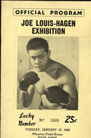 LOUIS, JOE-RICHARD HAGEN EXHIBITION OFFICIAL PROGRAM (1949)