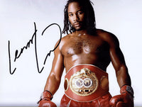 LEWIS, LENNOX SIGNED LARGE FORMAT PHOTO